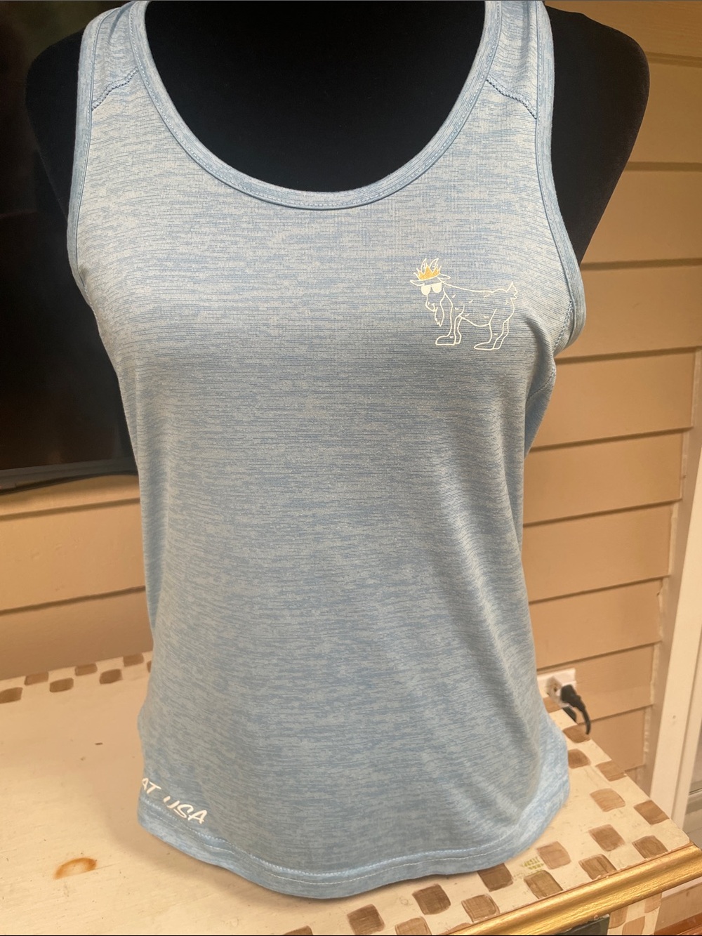 Goat USA Racerback Tank with Small Goat Graphic